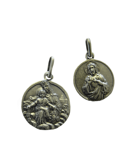 Médaille 15mm en Métal Argenté - SCAPULAIRE