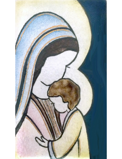 Vierge de douceur 9,5X5,5cm - EMAUX DU LIBAN