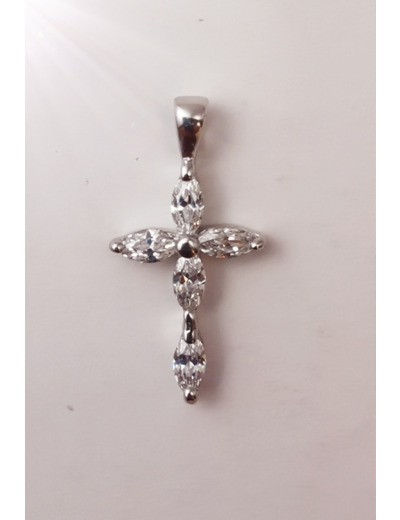 Croix en Argent 925 20mm - STRASS
