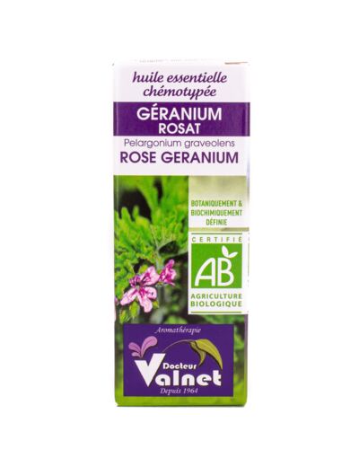 Huile Essentielle Géranium Rosat Bio 10ml