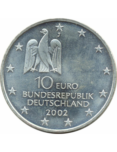 ALLEMAGNE 10 EURO 2002 J EXPOSITION DOCUMENTA SUP ARGENT