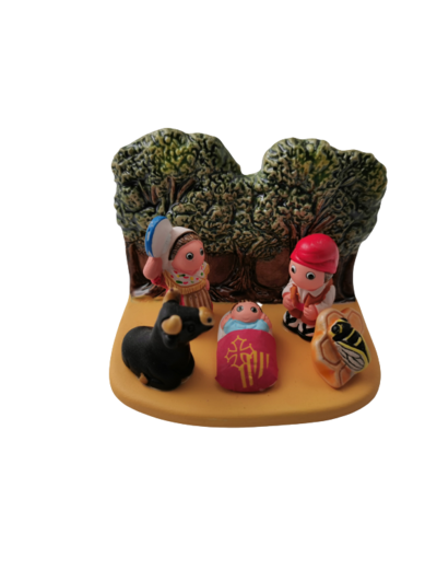 CRECHE en céramique BLOC 8x7cm- ROUSSILLON