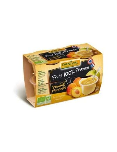 Puree pomme mirabelle 4x100g DANIVAL