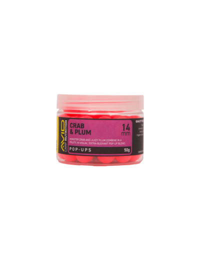 pop up fluo crab plum avid carp
