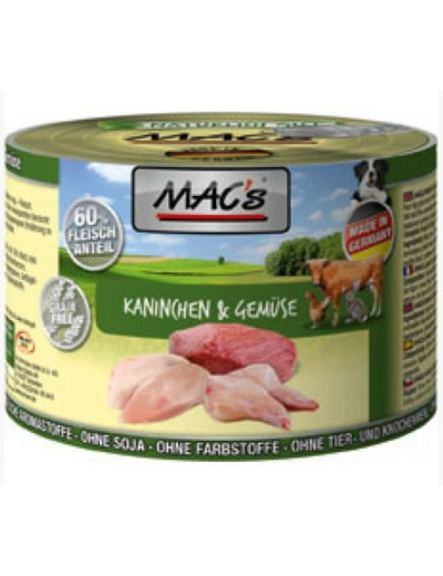 MAC'S humide pour chien, au lapin & légumes - 200g