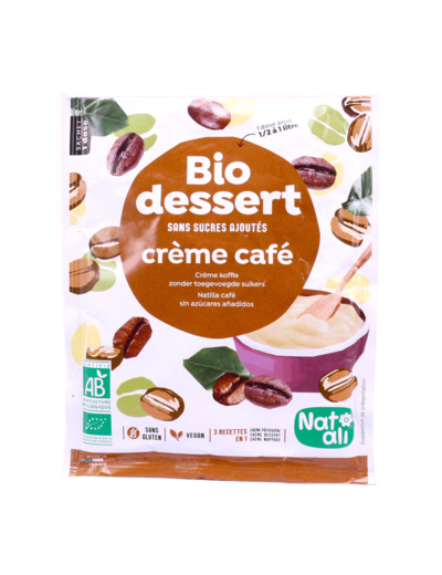 Crème Café Sans Sucres Ajoutés  Bio 45g