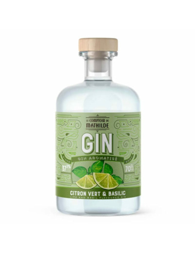 Gin Aromatisé Citron Vert Et Basilic - 70CL 37.5°