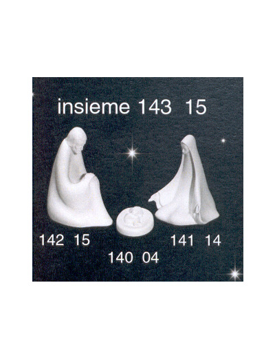 Ste Famille 3 pièces 14cm porcelaine