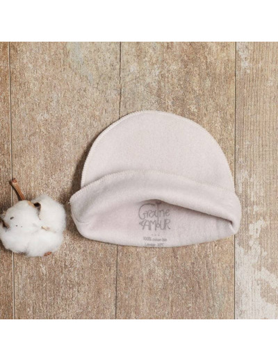 Bonnet naissance coton bio polaire