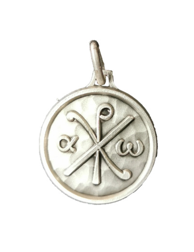 Médaille 18mm en Argent 925 - CHRISME