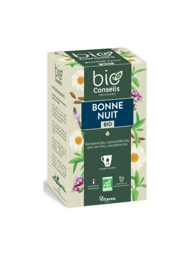 Infusion Bonne Nuit bio 20 sachets 30g