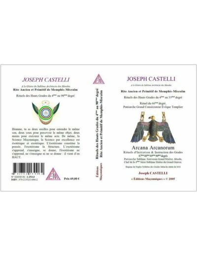 Rite Ancien et Primitif de Memphis-Misraïm - Rituels des Hauts Grades du 4° au 90°