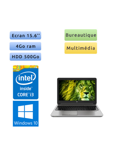 HP ProBook 650 G2 - Windows 10 - i3 4Go 500Go - 15.6 - Webcam - Ordinateur Portable PC - bureautique