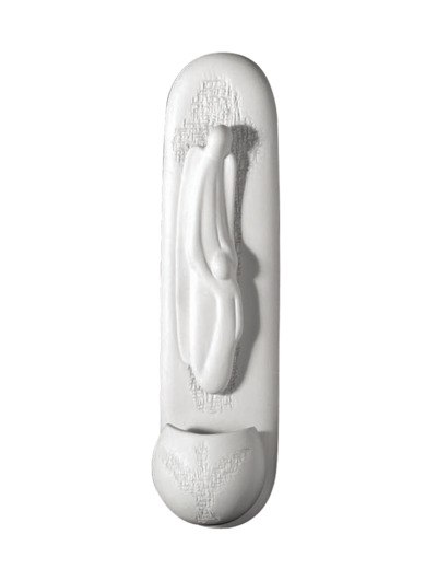 Bénitier Ange enfant 27cm porcelaine