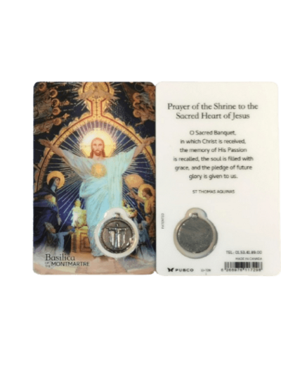 Carte-prière -Montmartre - SACRE-COEUR - ANGLAIS
