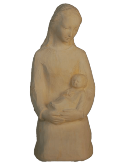 Notre Dame de L'Abandon 18cm Ton Pierre- Pierreline