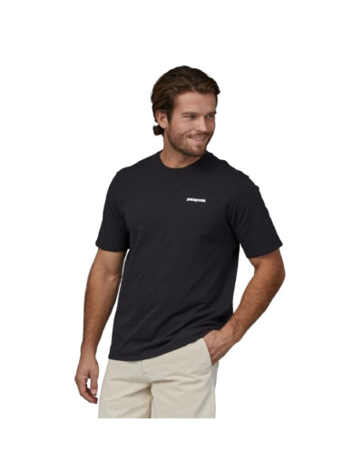 Tee Shirt PATAGONIA P-6 Logo Black