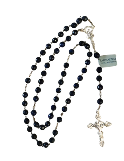 Chapelet LAPIS LAZULI et ARGENT 925- 5mm + BOITE