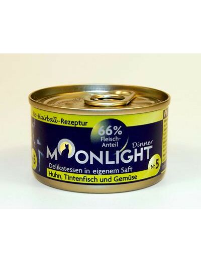 Moonlight "Poulet, Calamar, légumes" pour chat adulte - 80g