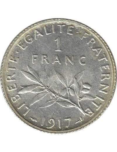 FRANCE 1 FRANC ROTY 1917 SUP/NC