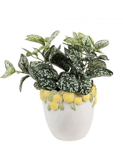 Vase céramique vintage aux citrons 20x19cm