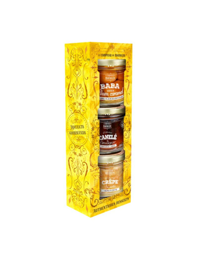 Coffret 3 Desserts : Babas, Crêpes et Cannelés 3X100G