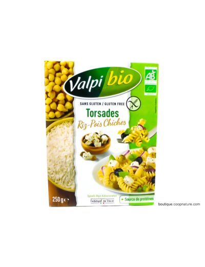 Torsades Riz Pois Chiches Sans Gluten Bio 250g