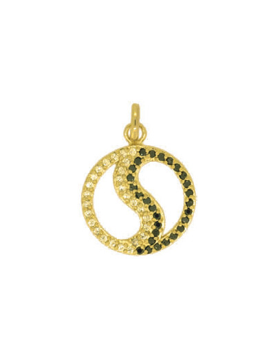 Pendentif en Plaqué Or - YIN YANG 18mm