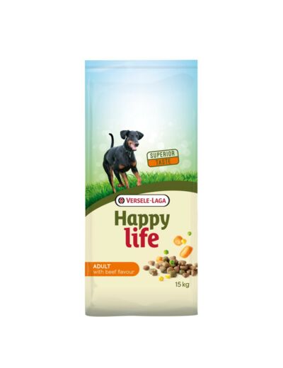 Croquettes Happy Life adulte Boeuf - 15kg