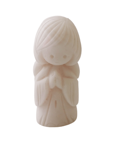 Ange Gardien Garçon -Statue en albâtre 4,5cm + TULLE