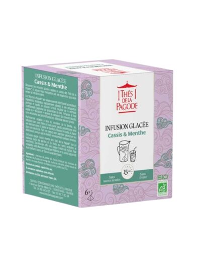 Infusion glacée Menthe et Cassis Bio-6 sachets-Thés de la Pagode