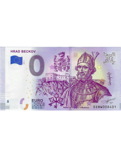 SLOVAQUIE 2019-1 HRAD BECKOV BILLET SOUVENIR 0 EURO TOURISTIQUE NEUF