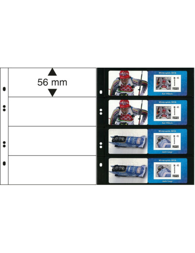 FEUILLES MULTI COLLECT-NOIRES 4 cases MU1314 (lindner)