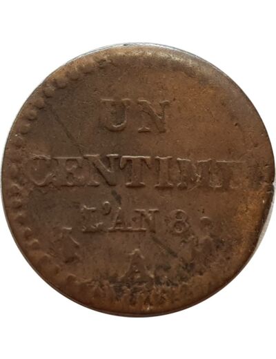 FRANCE 1 CENTIME DUPRE AN 8 A TB (G76a)