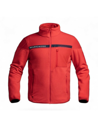 Veste Polaire SÉCU-ONE Sécurité Incendie rouge