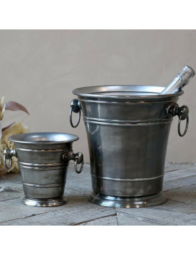 Seau à champagne argenté 16x20x18cm