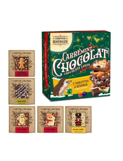 Coffret 5 Tablettes de Noël Sujets Assortis 5X80g