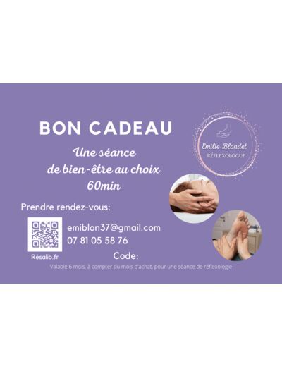 Bon cadeau séance bien-être au choix