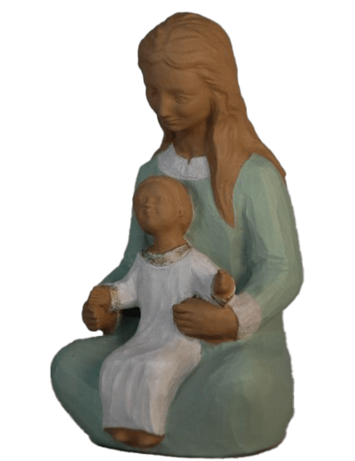 Notre Dame de L'Accueil 15cm polychrome- Pierreline