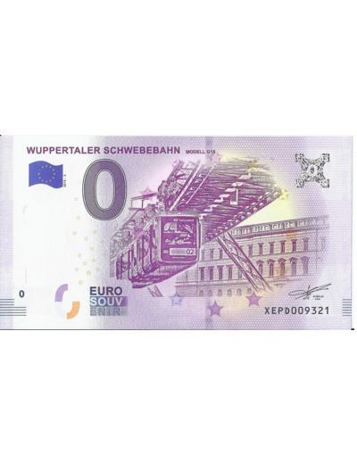 ALLEMAGNE 2018-3 WUPPERTALER SCHWEBEBAHN BILLET SOUVENIR 0 EURO TOURISTIQUE NEUF