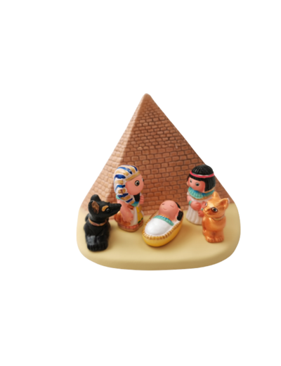 CRECHE en céramique BLOC 8x7cm- EGYPTE ANTIQUE