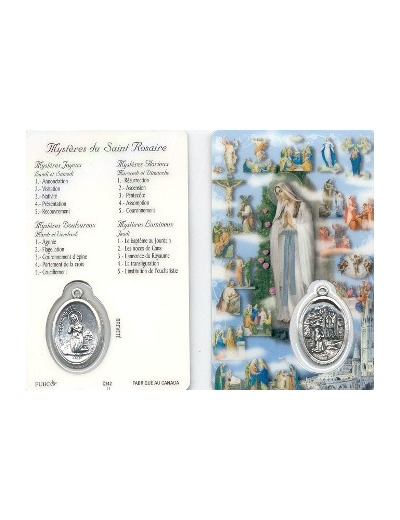 Carte-prière avec insertion ROSAIRE- italien