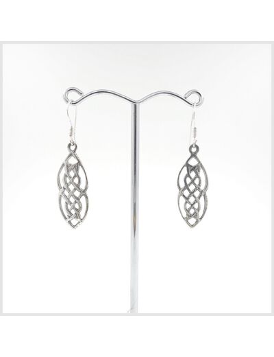 Boucles d'oreilles celtiques en argent massif