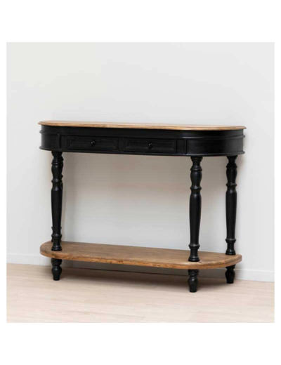 Console manguier patine noire Nevermore 121x35x91cm