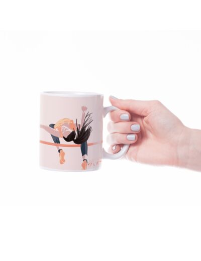 Tasse ou mug athlétisme "Saut hauteur femme" - Personnalisable