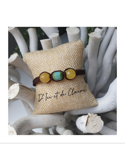 Bracelet Shamballa 1 perle tchèque 2 de verre