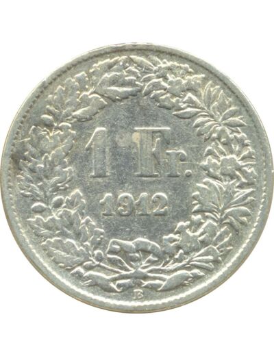 SUISSE 1 FRANC 1912 B TTB