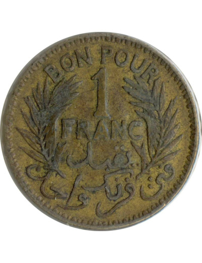 TUNISIE 1 FRANC 1945 TTB-