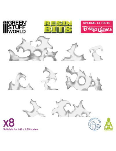 Resin Bits - Energy Waves 8 pcs