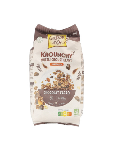 Krounchy Muesli Croustillant Chocolat Cacao 500g Bio